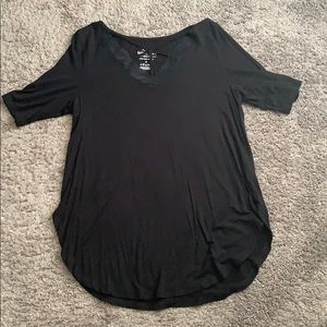 Super soft 43/4 sleeve top rounded bottom